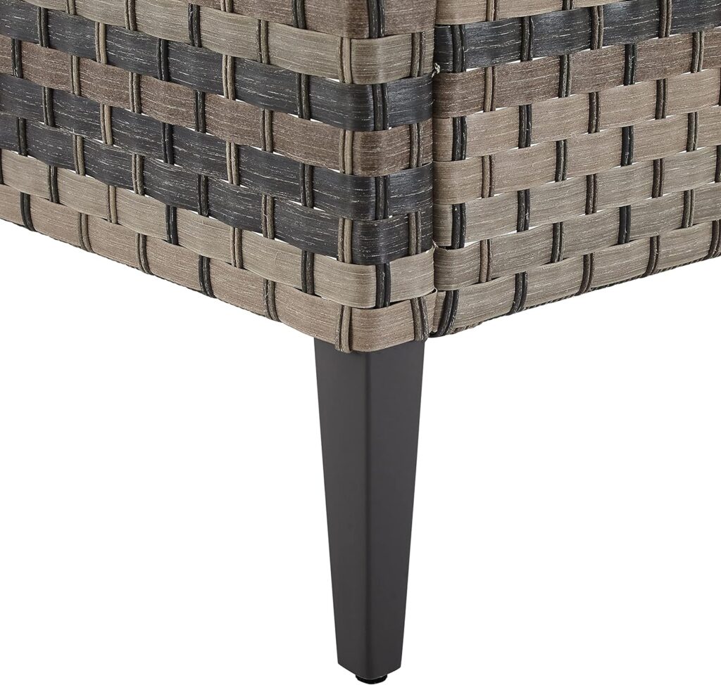 Crosley Furniture KO70254BR-BL Prescott Outdoor Wicker 2-Piece Sofa Set (Sofa, Coffee Table), Brown with Mineral Blue Cushions Crosley Furniture KO70254BR-BL Prescott Outdoor Wicker 2-Piece Sofa Set (Sofa, Coffee Table), Brown with Mineral Blue Cushions