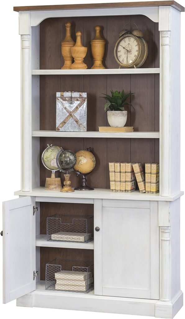 Martin Furniture  Durham Double Pedestal Executive Desk, White