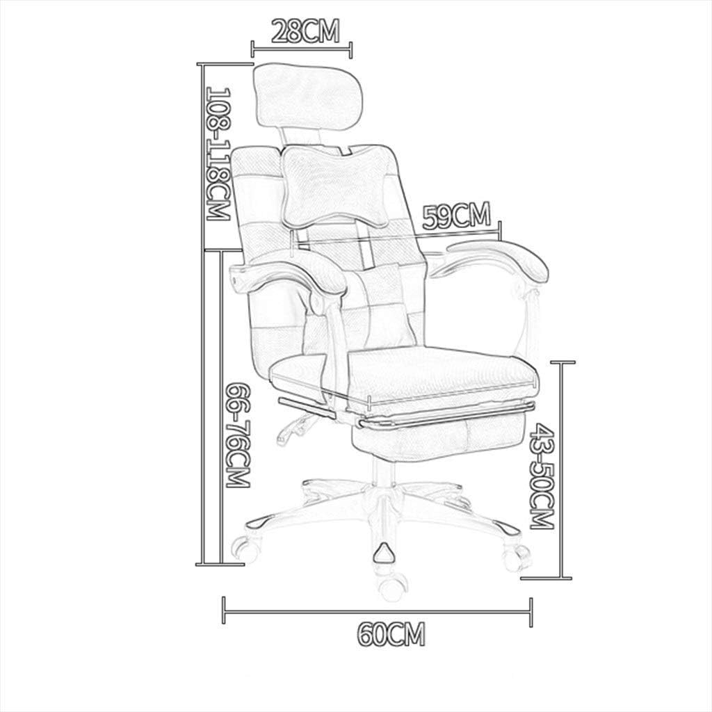 ZXFDXDP Computer Chair Furniture/Home Office Furniture Home E-Sports Chair Office Chair Lift Chair Sleek Backrest Chair, Lifting Adjusting Headrest