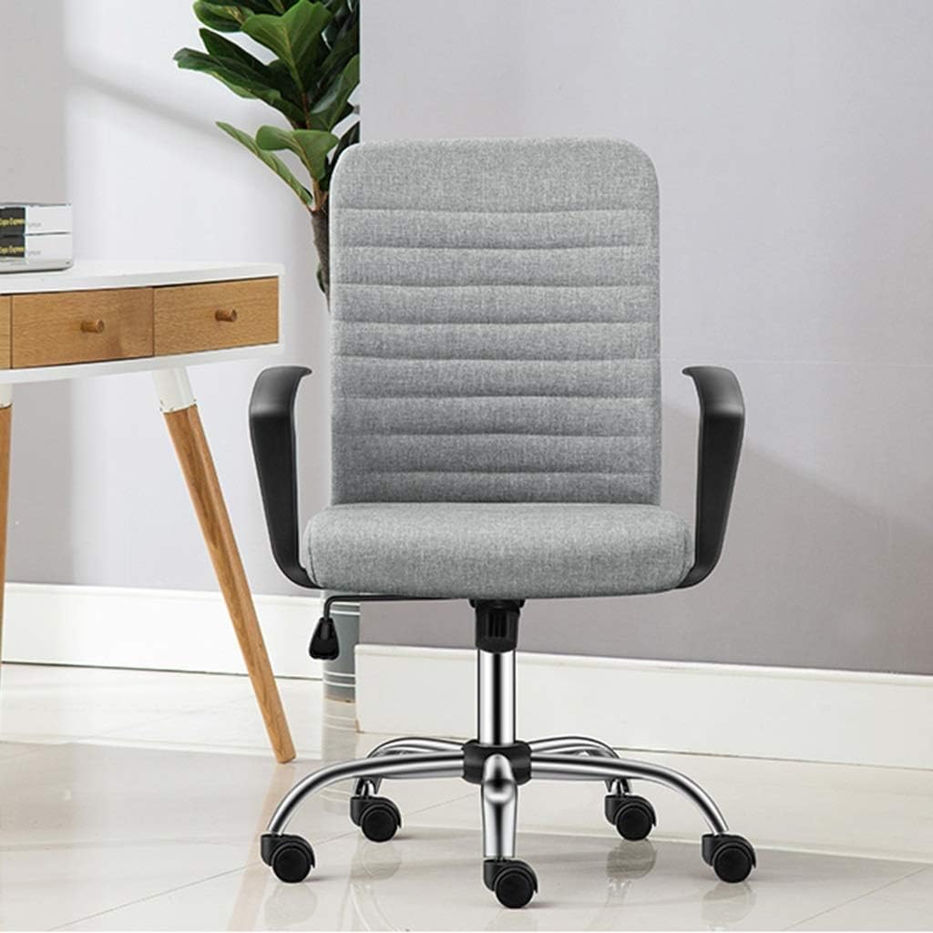 ZXFDXDP Furniture/Home Office Furniture Single Cotton Chair Comfortable Dormitory Lazy Chair Office Back Swivel Chair Company Meeting Chair, Adjustable Height (Color : Gray)