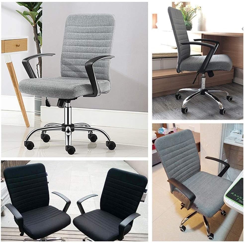 ZXFDXDP Furniture/Home Office Furniture Single Cotton Chair Comfortable Dormitory Lazy Chair Office Back Swivel Chair Company Meeting Chair, Adjustable Height (Color : Gray)