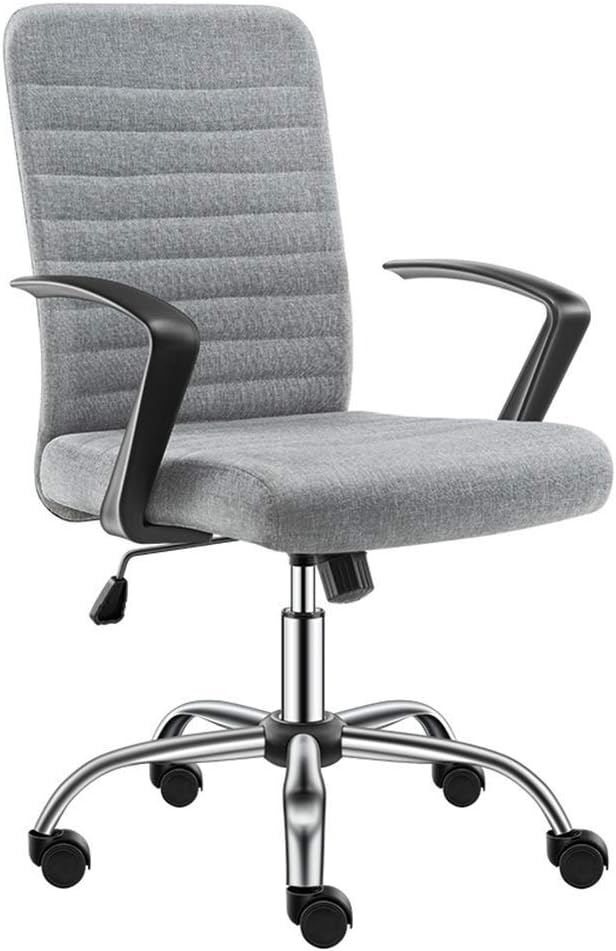 ZXFDXDP Furniture/Home Office Furniture Single Cotton Chair Comfortable Dormitory Lazy Chair Office Back Swivel Chair Company Meeting Chair, Adjustable Height (Color : Gray)