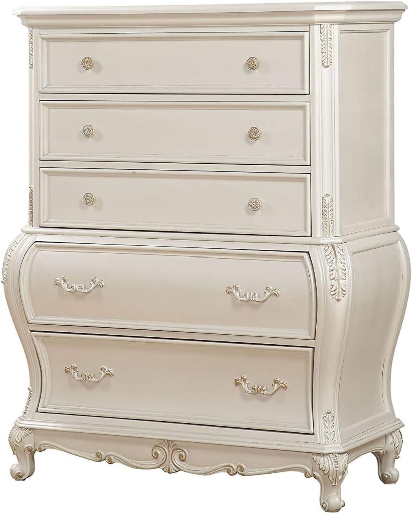 ACME Chantelle Chest (no granite top) - 23546 - Pearl White