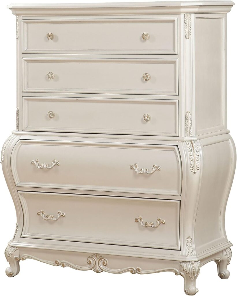 ACME Chantelle Chest (no granite top) - 23546 - Pearl White