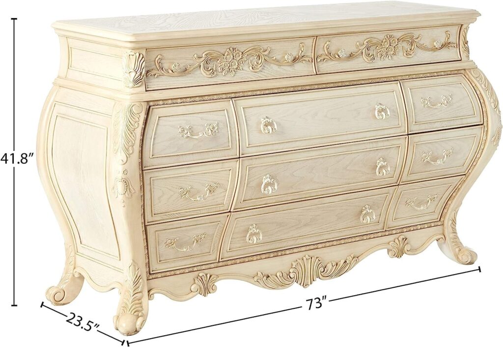 Acme Ragenardus 11 Drawers Dresser in Antique White